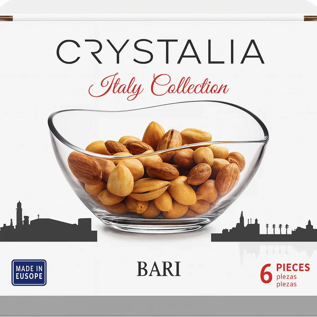 Crystalia Italy Collection – Elegant Glass Bowl Set - Gomix Brands Outlet